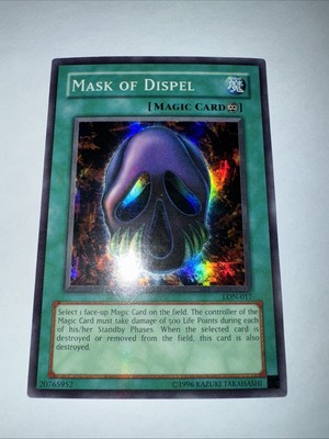 Yugioh Mask of Dispel LON-017 Super Rare Unlimited