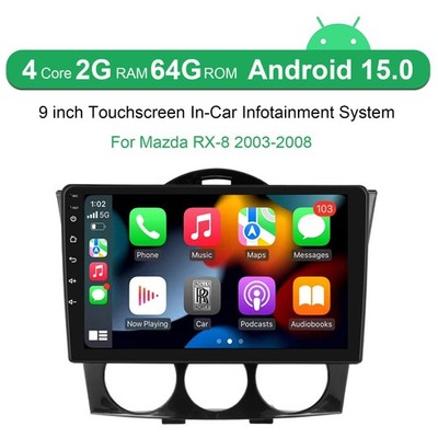 For Mazda RX-8 2003-2008 Apple CarPlay Car Radio Stereo GPS Navi