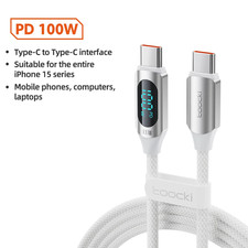 100W Type C to Type C Cable PD Fast Charging Charger USB C to USB C Display Cabl