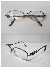 Tura MOD R104 Eyeglass Frames Only 53-18-135 Bronze Brown Semi Rimless