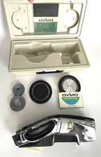 DYMO 1570 Chrome Handheld Embossing LABEL MAKER  Case 3-Wheels 3-Tape Rolls