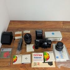 Minolta Maxxum 7000i 35mm Film Camera with Lenses, Flash, and Much More Huge Lot