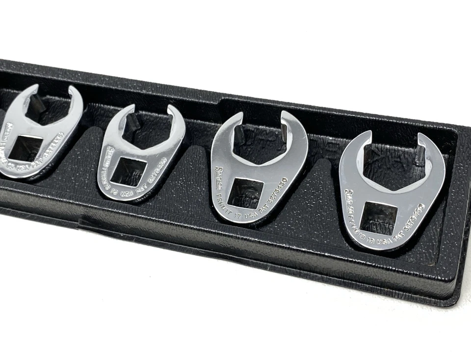 Snap-On Tool Metric 3/8" DR Flare Nut Crowfoot Wrench Set 10pc 9-18mm FRHM Serie - Image 2 of 4