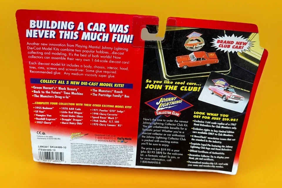 Johnny Lightning Back To The Future TIME MACHINE DeLorean DIECAST MODEL KIT RARE - Image 2 of 4