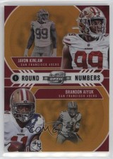 2020 Contenders Optic Orange 8/50 Brandon Aiyuk Javon Kinlaw Rookie RC 07ui