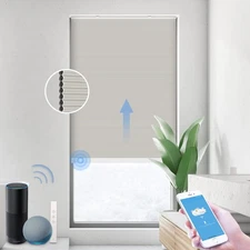 ZigBee Smart Blind, Motorized Blackout Window Shades with Remote, Cordless Ho...