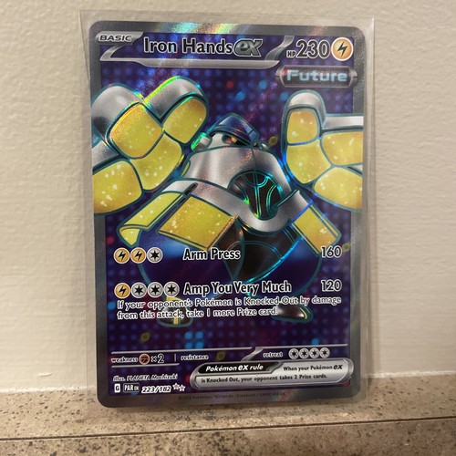 Iron Hands ex - 223/182 Paradox Rift Full Art Holo Pokemon TCG 2023 - NM
