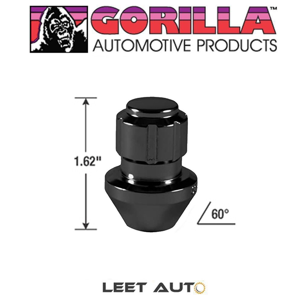 5pc.) Gorilla Wheel Locks, 14mm x 1.50, Factory Style Bulge
