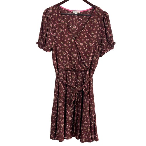 GB Floral Print V-neckline Dress Women’s Size L NWT - Picture 2 of 8