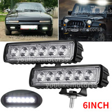 2x 6inch Led Work Light Bar Spot Pods Fog Lamp Offroad Driving Truck 4wd Suv Atv