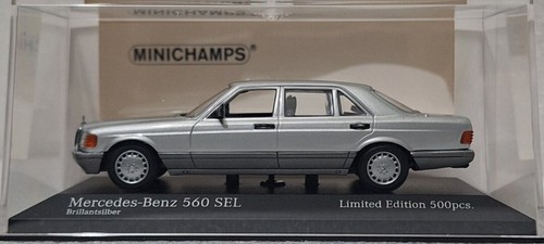 Mercedes-Benz 560 SEL (W126) 1990 Silver 1:43 Minichamps EXTREMELY RARE!! (3) - Picture 18 of 19
