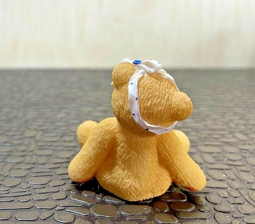 1996 Enesco Cherished Teddies Avon Exclusive "September" Miniature Bear - Picture 3 of 5
