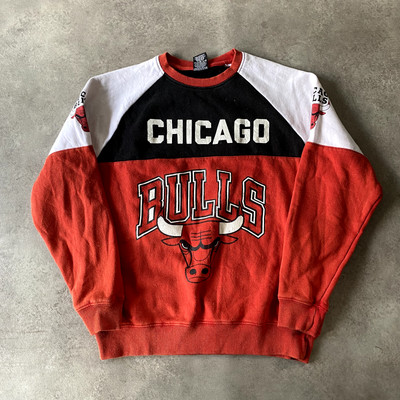 UNK Chicago Bulls Sweatshirt Herren Small Y2K NBA Basketball Pullover, rot
