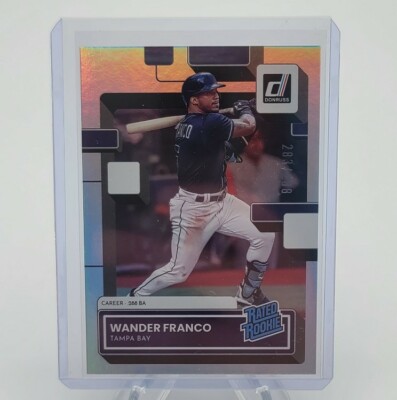 Wander Franco 2022 Donruss Baseball Rated Rookie RC #34 Career Stat Foil #d/288
