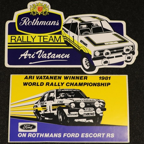 Ari Vatanen rally stickers Rothmans Ford Escort RS1800