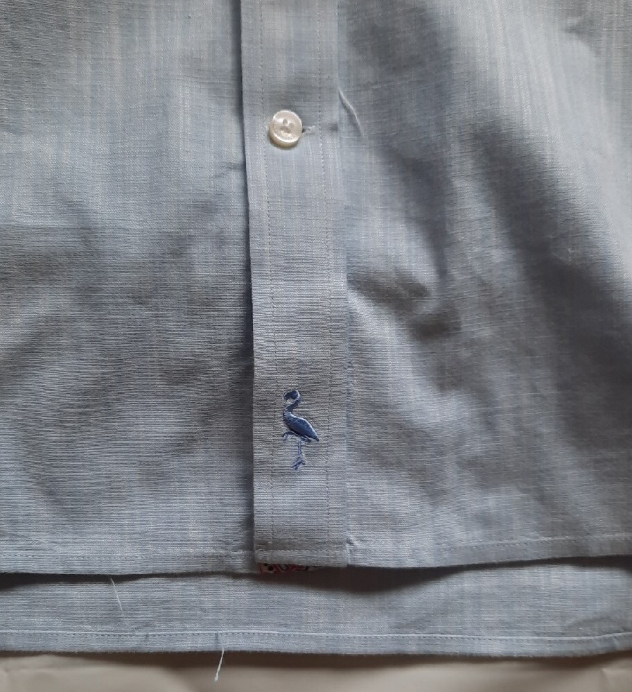 Tailorbyrd Solid Blue Logo Button Bandana Strip L… - image 4