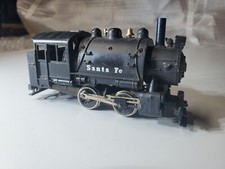 ho Mantua Santa Fe Dock Side 0-4-0 Steam Locomotive-Refurb-DC-Runs Good