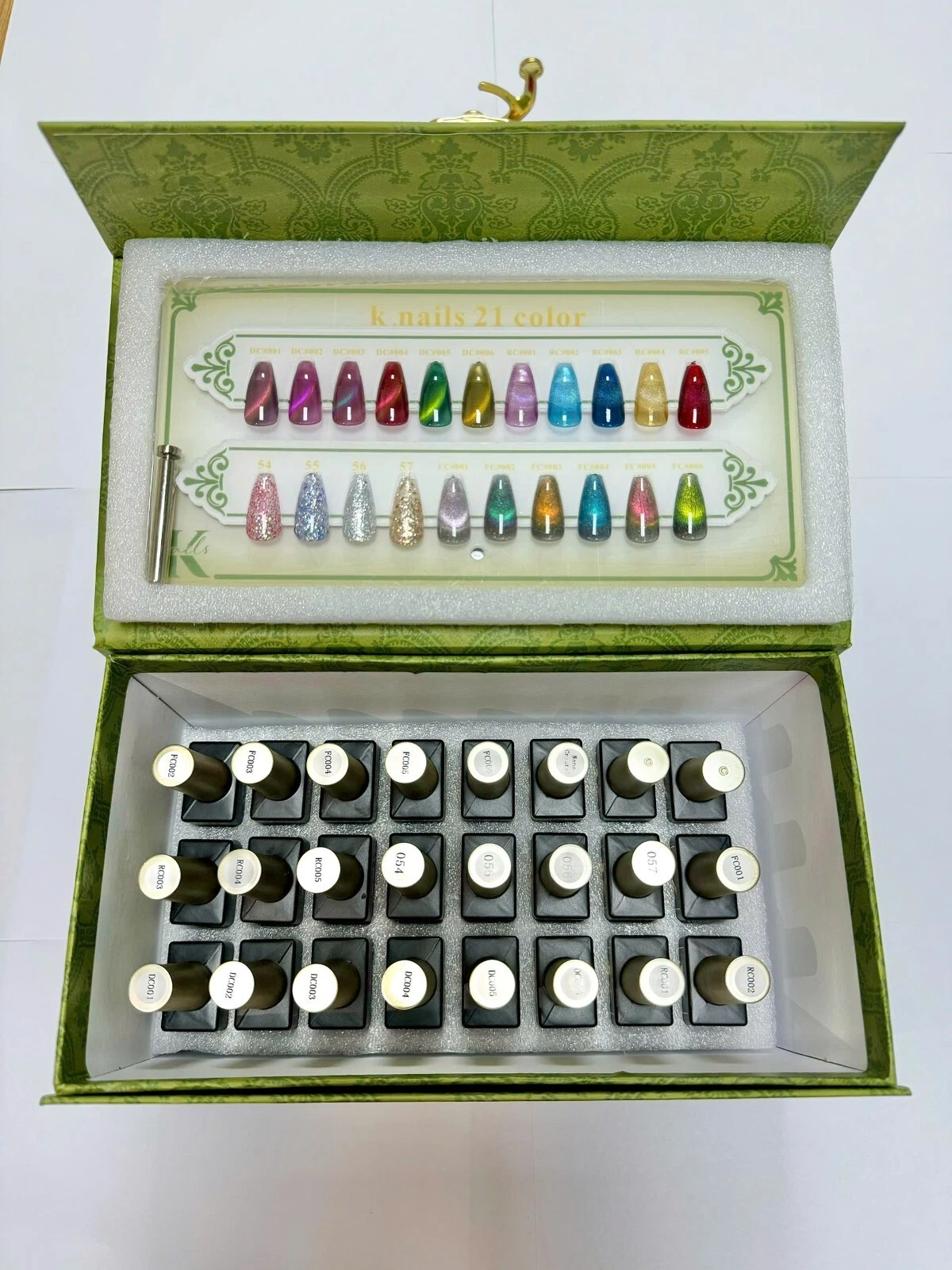 K.Nails Gel Polish Set - 21 Trendy Colors, Cat Eye, Glitter, Safety Certified