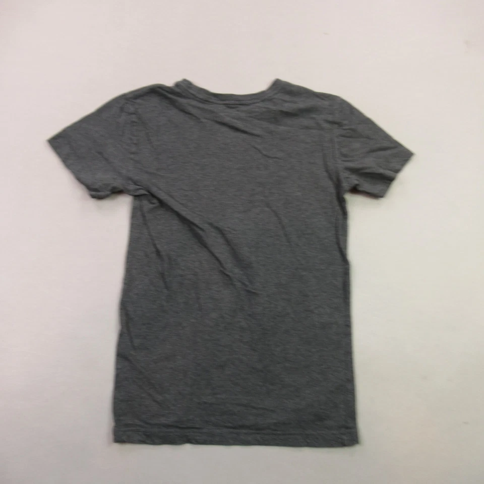 Polo Ralph Lauren Shirt Girls Small Crew Neck Lightweight Stretch Gray Slim Fit - Image 4 of 4