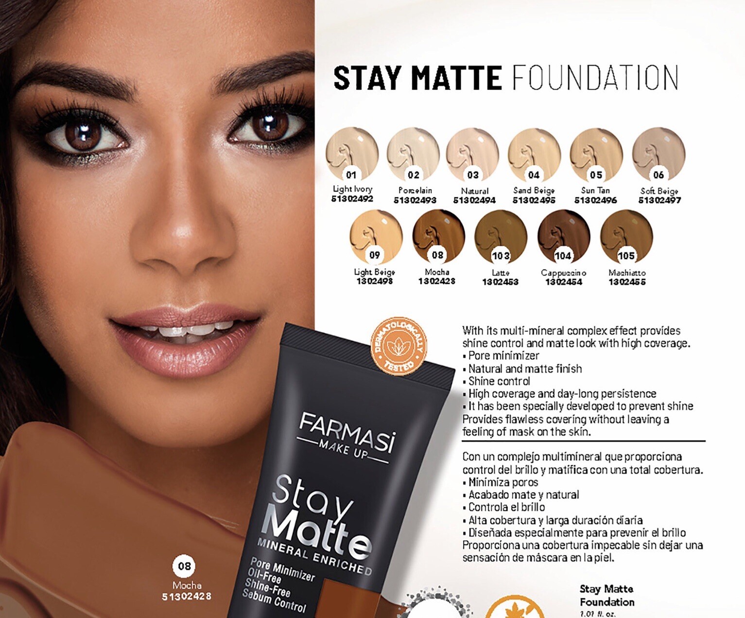 farmasi stay matte foundation