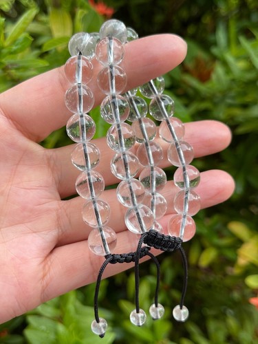 "Pulsera ajustable con cuentas de piedras preciosas de grado A+ 10 mm, pulseras de cristales genuinos 7,5" - Imagen 34 de 89