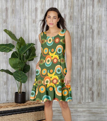 Bon Apple Tea Women's Ruffle Hem Pocket Dress