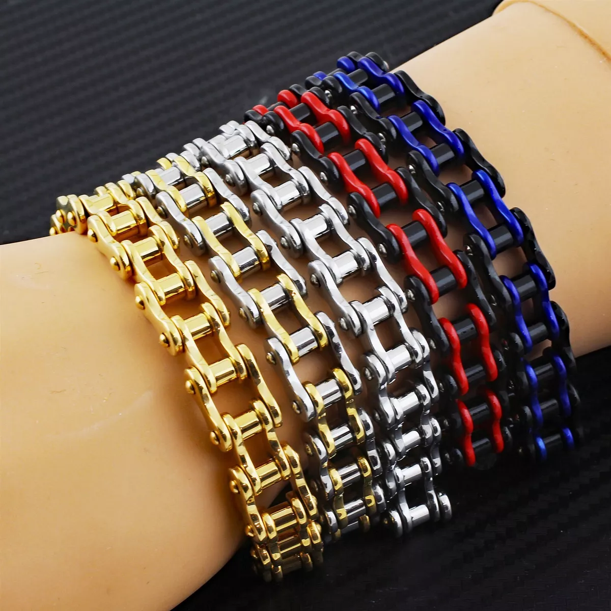 Bike chain bracelet mens deals