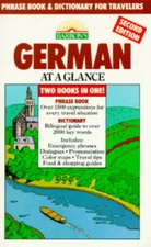 German at a Glance: Phrase Book  Dictionary for Travelers (Barrons - VERY GOOD