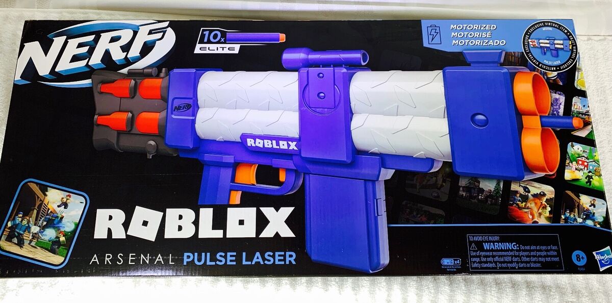 Nerf Roblox Arsenal Pulse Laser Motorized Dart Blaster Includes 10