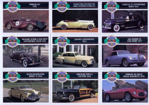 JUEGOS DE 100 TARJETAS BASE PANINI 1992 COCHES ANTIGUOS + 2 LISTAS DE VERIFICACIÓN + TARJETA DE BONIFICACIÓN TR - Imagen 7 de 8