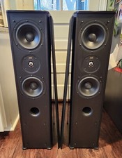 Pair Psb Stratus Silver Floor Standing Speakers Stereo Home Theater Bi-amp 200w!