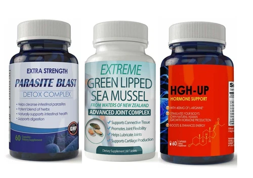 Parasite Cleanse Detox Pills Green Lipped Mussel Hormone Growth Support Capsules