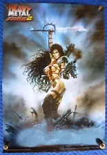 Rare 1999 Poster Animation Heavy Metal 2000 FAKK2 - Woman Warrior With Sword