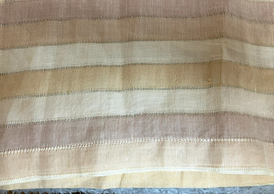 Elephant Shirt Adult Extra Large Tan Cream Striped 100% Linen Button Up Mens - Image 2 of 4