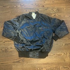 Sportsmaster Vintage 90 s Black Nylon Button Up Jacket / Windbreaker XL X Large