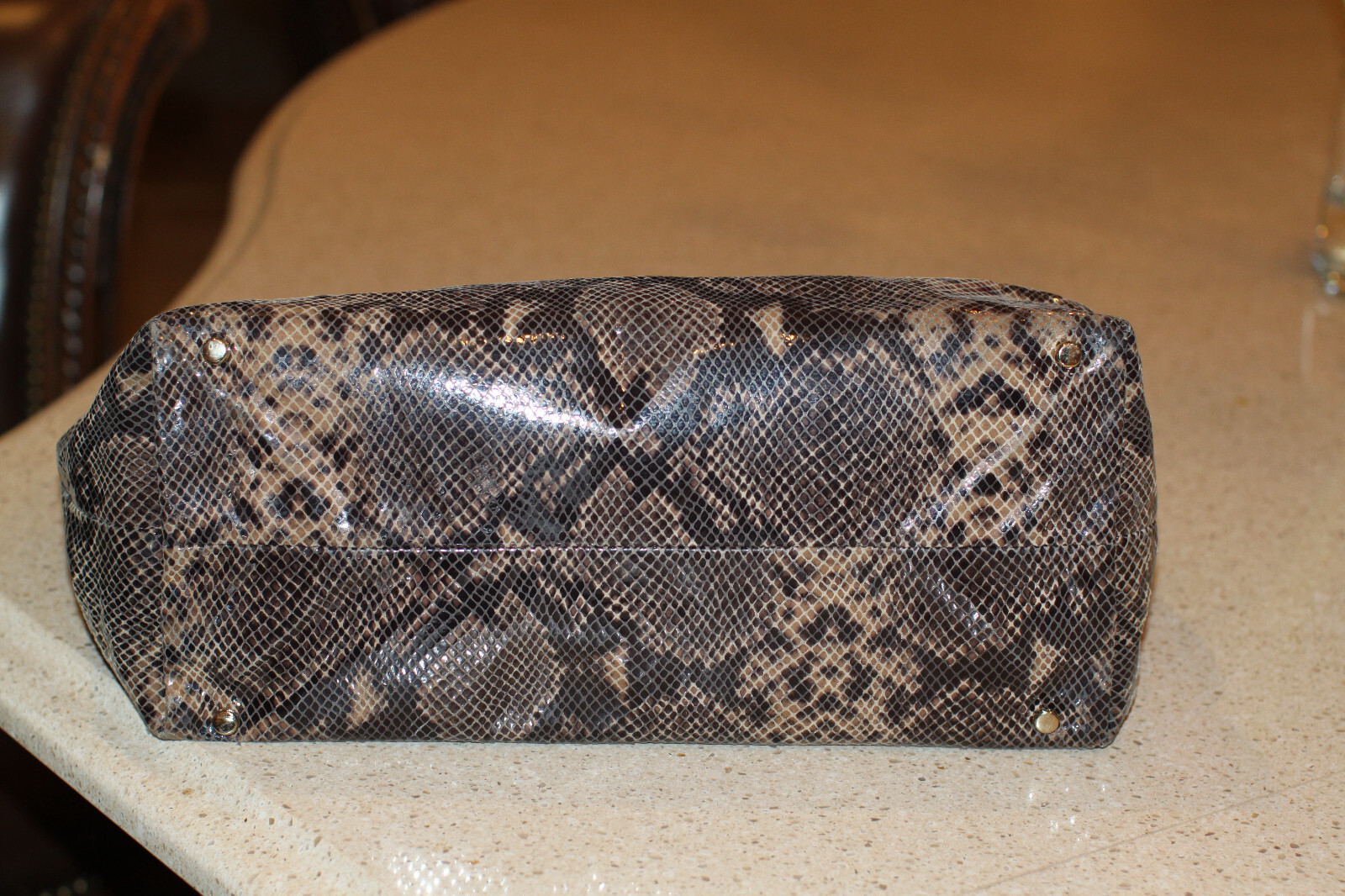 Kate Spade Chocolate Python Snakeskin Stardust Le… - image 8