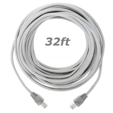 32FT 10M RJ45 CAT5 5e CAT5e Ethernet Network Lan Path Cable Male Cord Grey Us