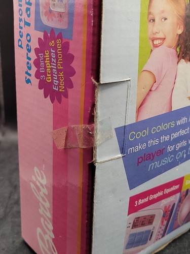 2001 Barbie Personal AM FM Stereo Tape Player 3 Band Equalizer Barn Find Rare! - Picture 10 of 14