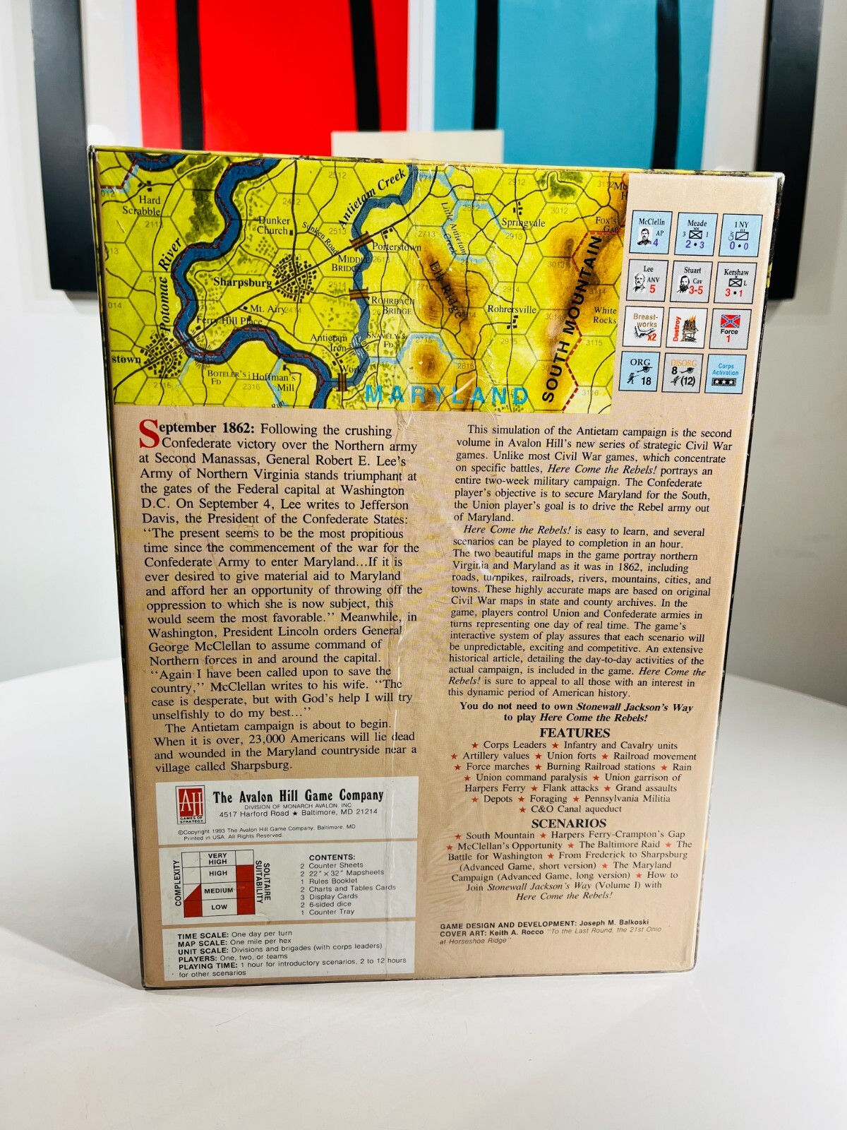 Avalon Hill ACW Here Come the Rebels! Board Game RARE BRAND NEW