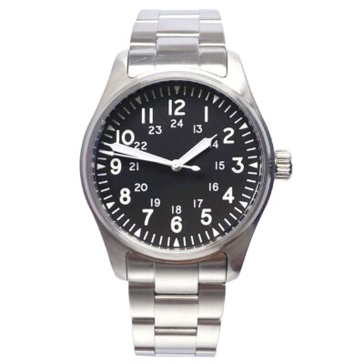 39mm Tandorio Pilot Japan NH35A PT5000 Automatic 20ATM Steel Diving Watch Mens