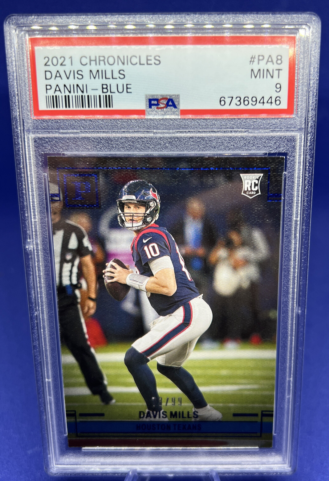 Davis Mills Panini Chronicles Panini #PA8 Blue