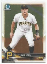 Will Craig Pittsburgh Pirates 2018 Bowman Baseball Chrome Prospects Card