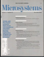 Microsystems CP/M and S-100 Users Journal Magazine Vol 4 No 12 December 1983
