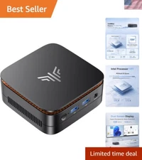 Compact KAMRUI Mini PC: 3.6 GHz Intel N97, Dual 4K, 16GB RAM for Home & Office