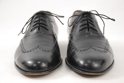 Salvatore Ferragamo Studio Italy Black Leather Wingtip Brogue Oxford Shoe 11.5 D Salvatore Ferragamo Studio Italy Black Leather Wingtip  main image 2