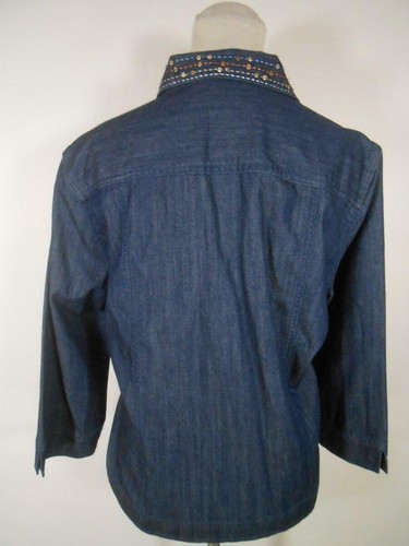Beautiful Women's PXL Petite XL Koret City Blues Denim LS Button Jean Jacket - Picture 4 of 5