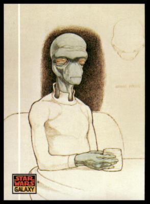 Cantina Alien Ron Cobb Concept Art 1993 Topps Star Wars Galaxy #17