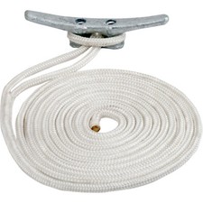 SEA DOG DOUBLE BRAIDED NYLON DOCK LINE 3/8" X 20' WHITE