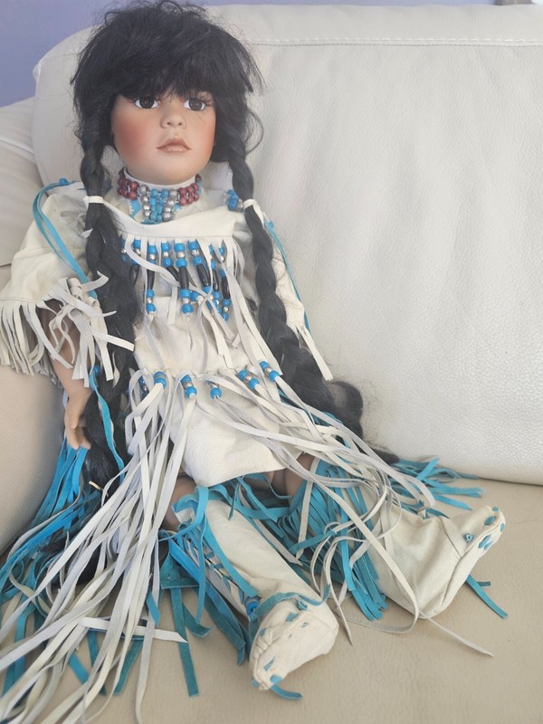 porcelain dolls collectible janis berard - Angel Feather Full body - Jointed