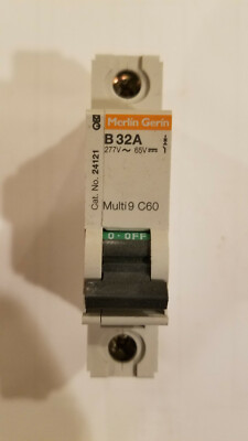 Merlin Gerin MG24121 Miniature Circuit Breaker, Multi-9, C60, 32A, 1P, B  (NOS)